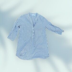 Harshman Blue Striped Women's Tunic Size Small